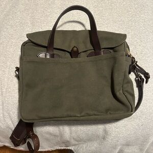 Filson Rugged Twill Original Briefcase - Otter Green